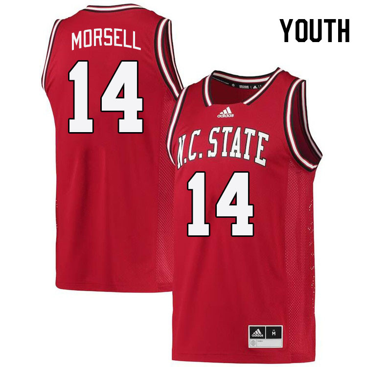 Youth #14 Casey Morsell NC State Wolfpack College Basketball Jerseys Stitched Sale-Retro